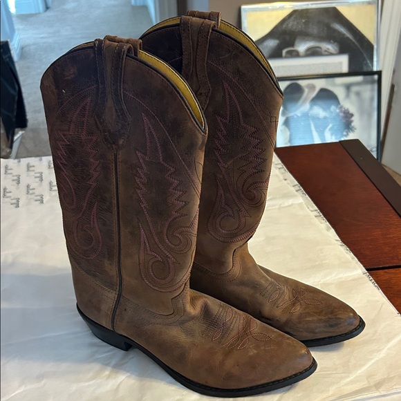 Smoky Mountain Boots Shoes - Leather Elegant Brown Western Heeled Boots